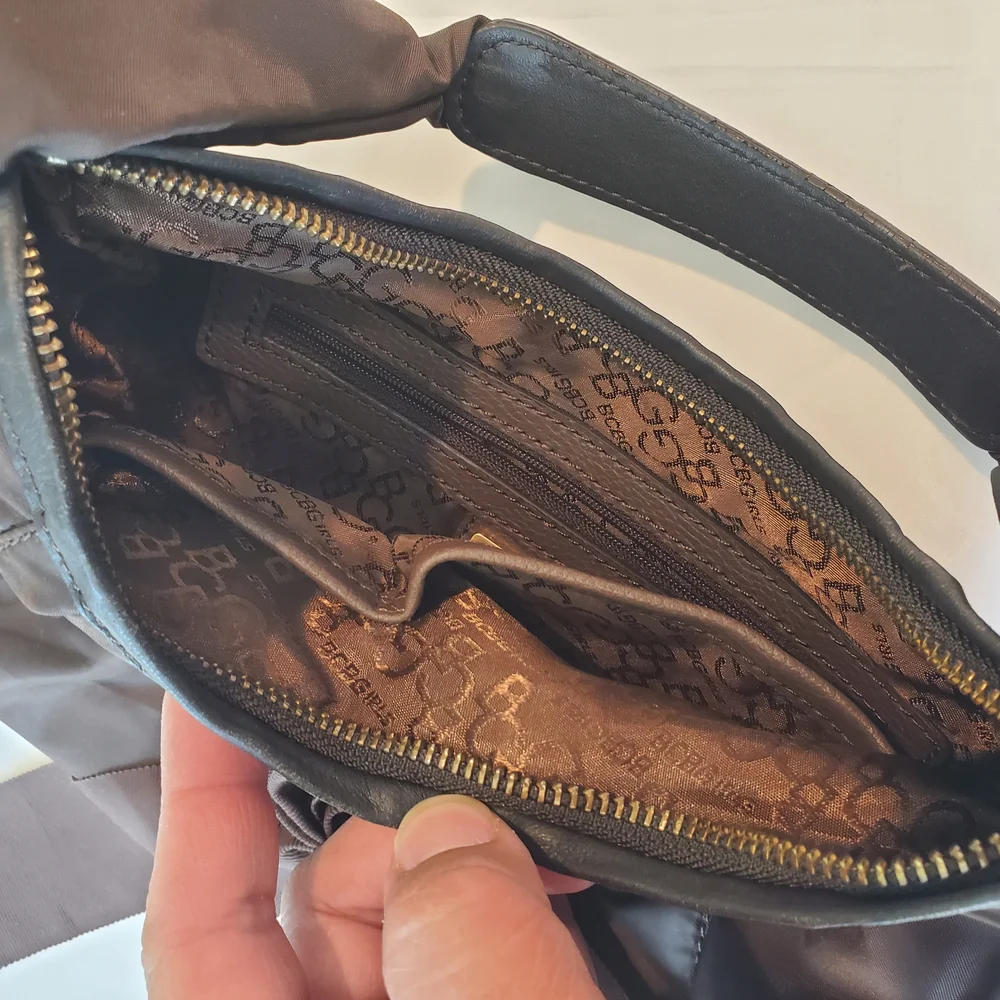 BCBG Brown Bag with Bow Accent